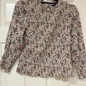 Veronica Beard Kali Floral Smocked Women's Top